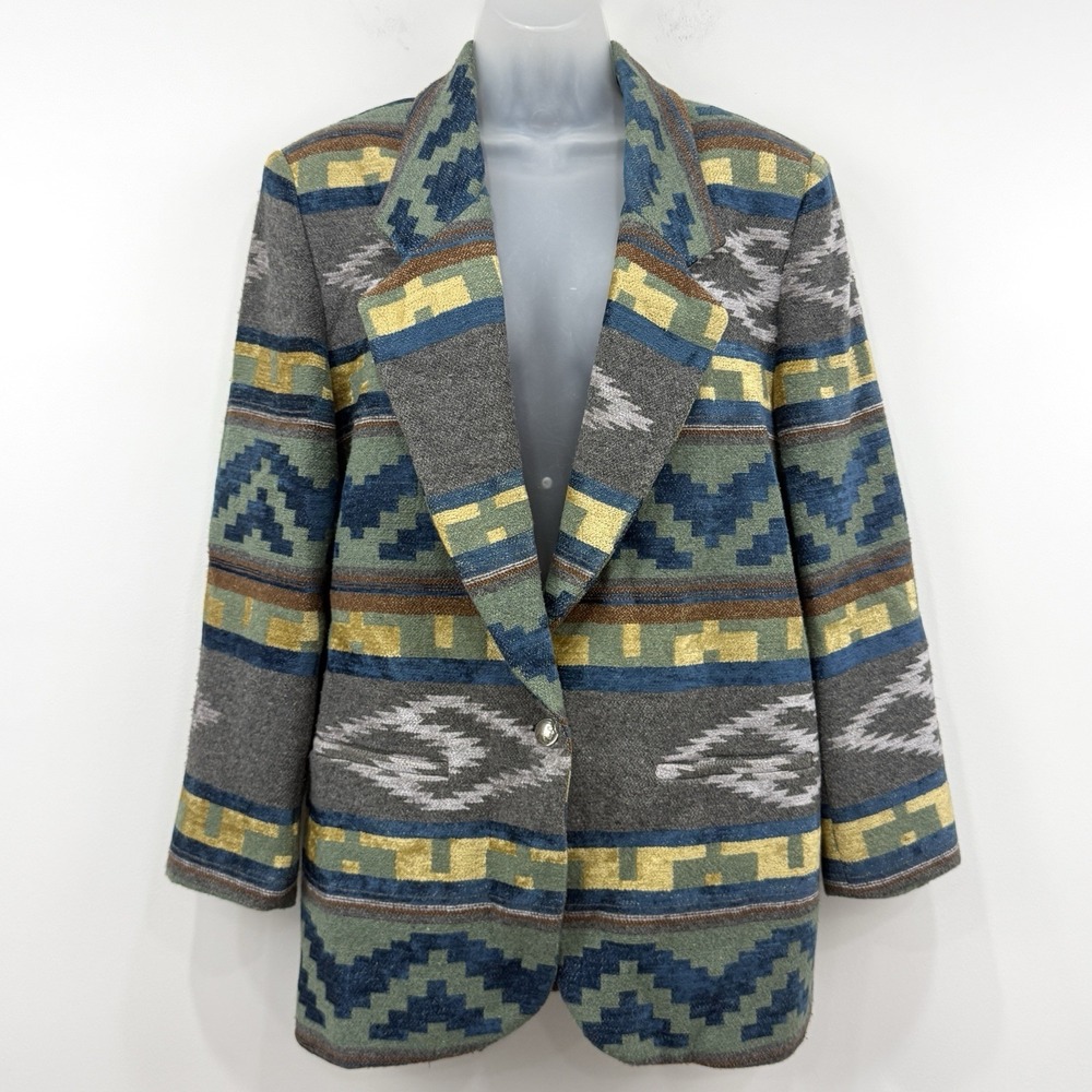 VTG Maurizio Ramani Tapestry Blazer S Southwestern Navajo Indie Wool Western